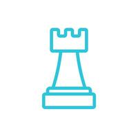 Rook chess icon. From blue icon set. vector