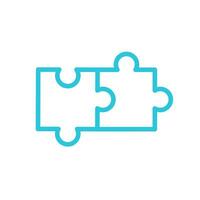 Puzzle Icon on white background. Symbol. From blue icon set. vector