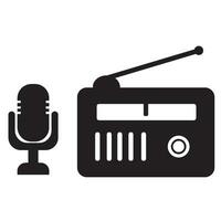 radio icon logo vector design template