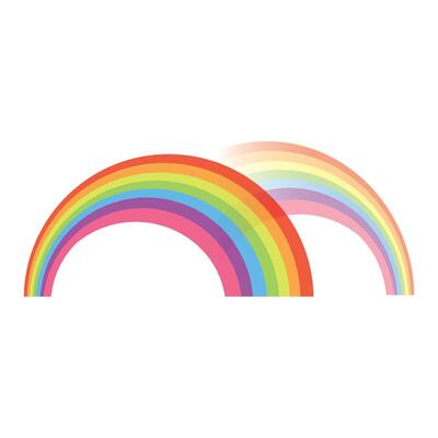 rainbow icon logo vector design template