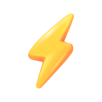 Shiny 3D lightning Simple minimalist design dangerous thunder Quick special offer ideas. png