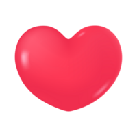 3D red heart Feelings of love during Valentine's Day png