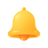 Notification bell icon. The golden alert bell is shaking to alert the upcoming schedule. png