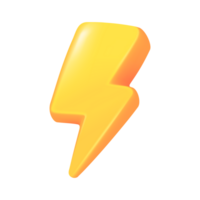 Shiny 3D lightning Simple minimalist design dangerous thunder Quick special offer ideas. png