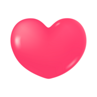 3D red heart Feelings of love during Valentine's Day png