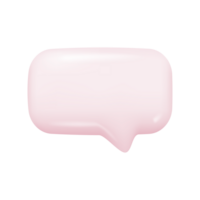 3D shiny speech bubbles. Empty square speech bubbles for conversation messages. 3D Illustration. png