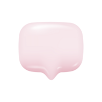 3D shiny speech bubbles. Empty square speech bubbles for conversation messages. 3D Illustration. png