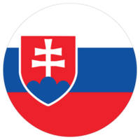 Slovakia flag. Flag of Slovakia in round circle shape png