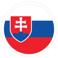 Slowakei Flagge. Flagge von Slowakei im runden Kreis gestalten png