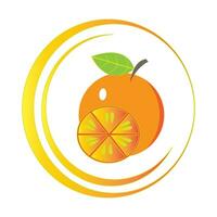 plantilla de diseño de vector de logotipo de icono naranja