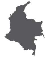 colombia Karta. Karta av colombia i grå Färg png