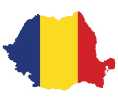 Romania map. Map of Romania with Romania flag png