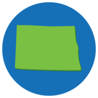 norr dakota Karta i klot form grön med blå runda cirkel Färg. Karta av norr dakota. USA Karta png