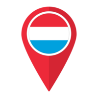 Luxembourg flag on map pinpoint icon isolated. Flag of Luxembourg png