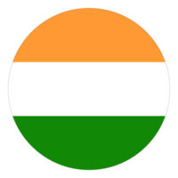 India flag  in round circle. Flag of India png