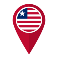 Liberia flag on map pinpoint icon isolated. Flag of Liberia png