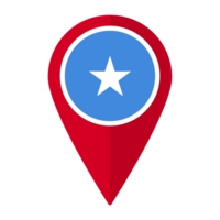 Somalie drapeau sur carte localiser icône isolé. drapeau de Somalie png
