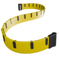 Measuring tape isolated on a transparent background. 3d rendering png