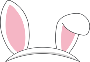Pascua de Resurrección día con conejito orejas venda dibujos animados png
