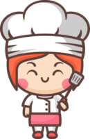 Cute little girl chef character png