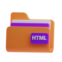 coding Html File illustration 3d png