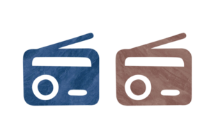 radio icon symbil with texture png