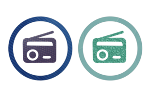 radio icoon symbool met structuur png