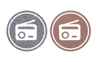 radio icône symbole avec texture png