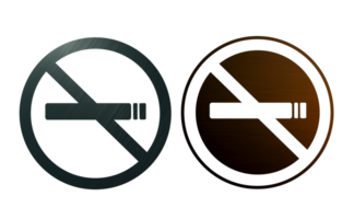 no fumo rosso e blu icona simbolo con struttura png