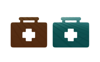 kit bag icon symbol with texture png