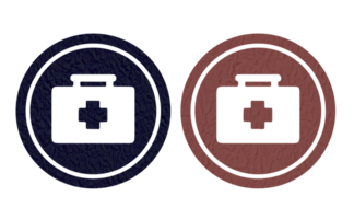 kit bag icon symbol with texture png