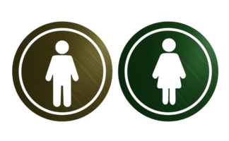 hombre y mujer icono símbolo con textura png