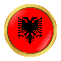 bricka guld flagga av albania png