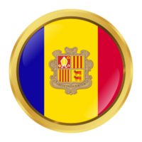 Abzeichen Gold Flagge von Andorra png