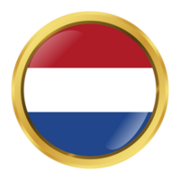 Badge Gold Flag of Netherlands png