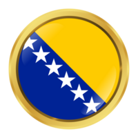 crachá ouro bandeira do Bósnia e herzegovina png