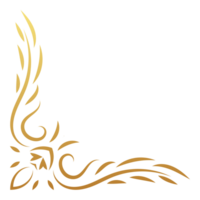 lyx årgång hörn ram guld Färg element. klassisk virvla runt delare mönster prydnad. filigran design calligraphic dekoration för ram, hälsning kort, inbjudan, meny, certifikat. png