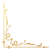 Gold Jahrgang Ecke und Rahmen Element. Antiquität Strudel Teiler Muster Luxus Ornament. Filigran Design kalligraphisch Dekoration zum rahmen, Gruß Karte, Einladung, Speisekarte, Zertifikat. png