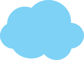 Cute cloud cartoon icon. Flat design illustration. png