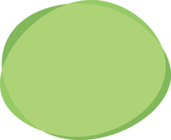 Green abstract organic blotch shape. Flat design illustration. png