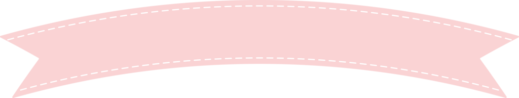 Cute pastel pink ribbon labels. Flat design illustration. png