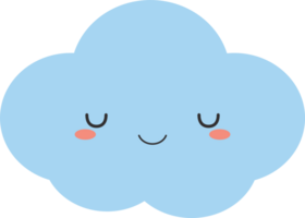 carino nube cartone animato illustrazione png