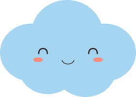 illustration de dessin animé mignon nuage png