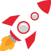 Rocket ship icon. Flat design illustration. png