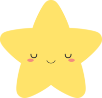 Cute star cartoon illustration png