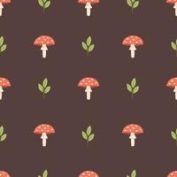Mushrooms seamless pattern. Toadstool seamless pattern. Design for fabric, textile, wrapping paper. vector