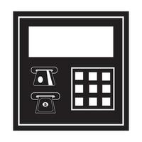 Cajero automático máquina icono logo vector diseño modelo