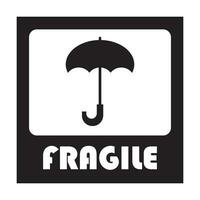 fragile icon logo vector design template