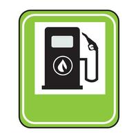 gas station icon logo vector design template