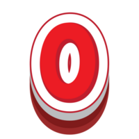 letter o red cartoon text effect png